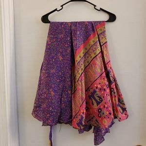 Kariza Idian Reversible wrap skirt